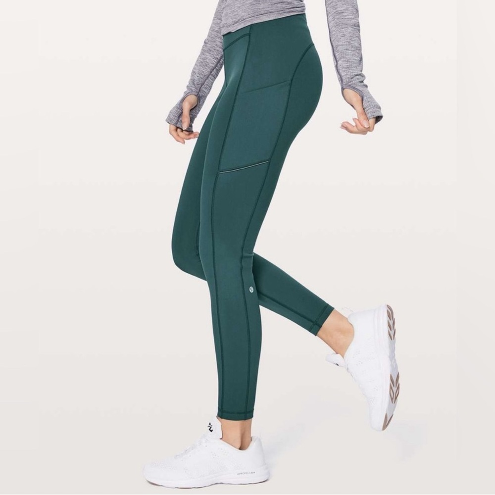 Lululemon Speed Up Tight Warp Tech Fleece 28" Size 2 green